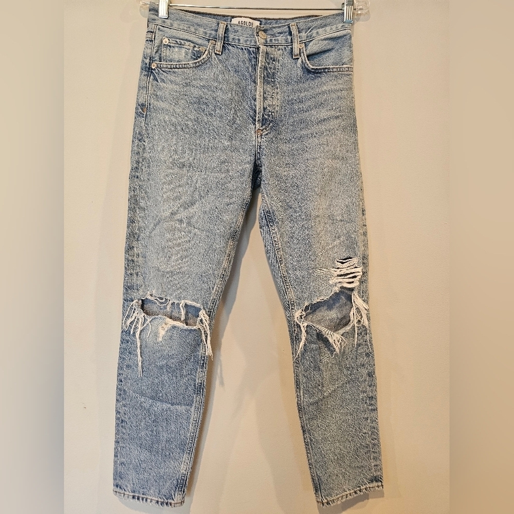 Agolde •Size 25• Jamie 100% Cotton Jeans Distressed •26.5 Inseam•